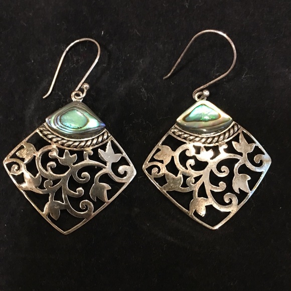 NEW – 100% STERLING SILVER DROP EARRINGS  HANGING LENGTH IS 1 ½” - Picture 4 of 7